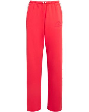 ADANOLA Organic Cotton-Modal Straight Sweatpants - Red