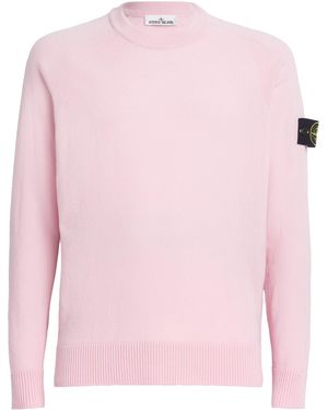 Stone Island Virgin Wool Jumper - Pink