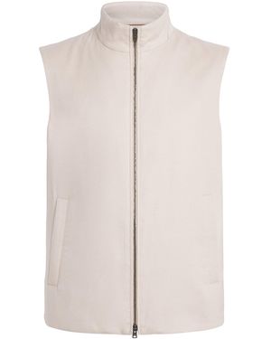 Herno Silk-Cashmere Gilet - White