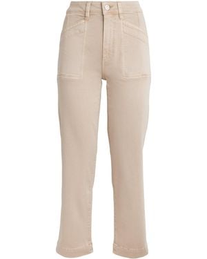 PAIGE Quincy Ankle Mid-Rise Straight Jeans - Natural