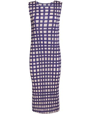 Pleats Please Issey Miyake Basket Midi Dress - Purple