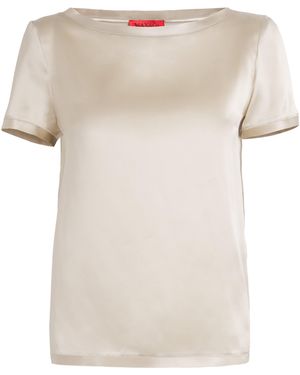 MAX&Co. Silk T-Shirt - Natural