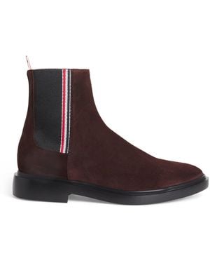 Thom Browne Suede Chelsea Boots - Brown