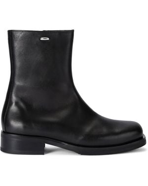 Our Legacy Leather Camion Ankle Boots - Black