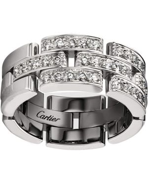 Cartier And Diamond Maillon Panthère Ring - Metallic