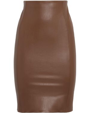 Wolford Faux Leather Jenna Mini Skirt - Brown