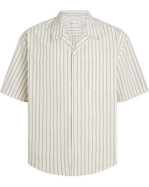 Ami Paris Embroidered Short-Sleeve Shirt - White