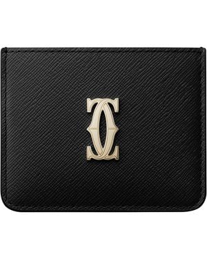 Cartier Leather C De Card Holder - Black