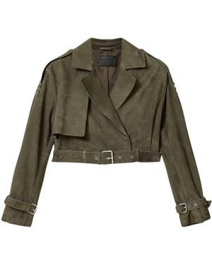 AllSaints Goat Suede Ophelia Jacket - Green