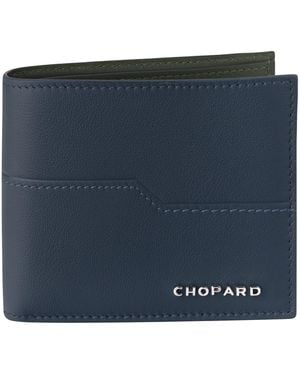 Chopard Mini Leather Heritage Bifold Wallet - Blue