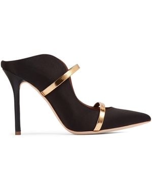 Malone Souliers Satin Maureen Mules 100 - Black