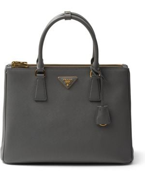 Prada Large Saffiano Leather Galleria Top-Handle Bag - Black