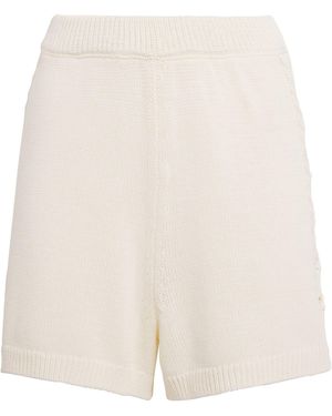 Loulou de Saison Cotton Crochet Shorts - White