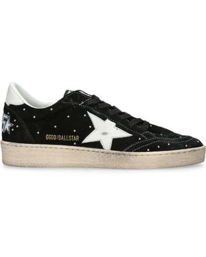 Golden Goose Suede Ball Star Trainers - Brown