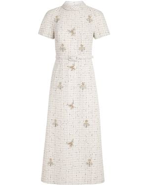 Huishan Zhang Tweed Genevieve Midi Dress - White
