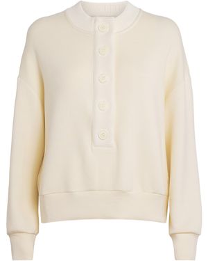 Varley Button-Up Reena Sweatshirt - White