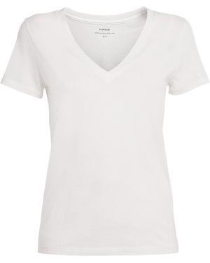 Vince Pima Cotton V-Neck T-Shirt - White