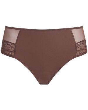 Maison Lejaby Nudite Tanga Briefs - Brown