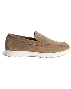 Barbour Suede Carty Loafers - Brown