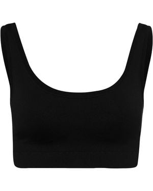 Hanro Padded Touch Feeling Crop Top - Black