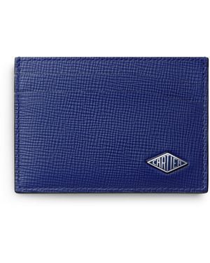 Cartier Leather Losange Double Card Holder - Blue