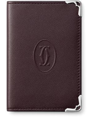 Cartier Leather Must De Card Holder - Purple