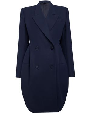 Alaïa Cotton Tailored Coat - Blue