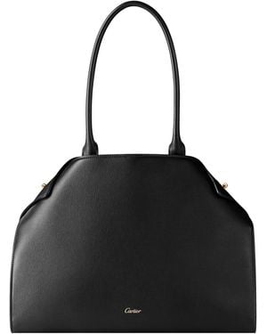 Cartier Medium Leather Clash Tote Bag - Black