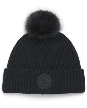 Canada Goose Wool-Cashmere Pom-Pom Toque Beanie - Black