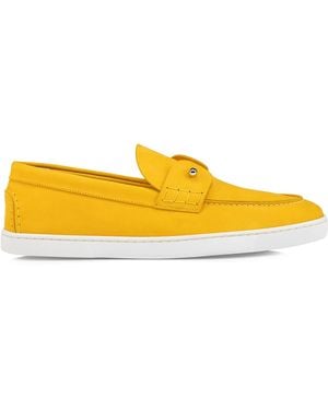 Christian Louboutin Chambeliboat Leather Low-Top Boat Shoes - Yellow