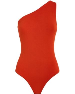 Matteau One-Shoulder Maillot Swimsuit - Red