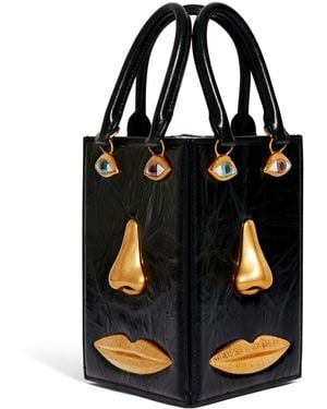 Schiaparelli Triple Face Anatomy Top-Handle Bag - Black