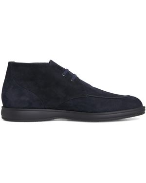 Brioni Suede Journey Ankle Boots - Blue