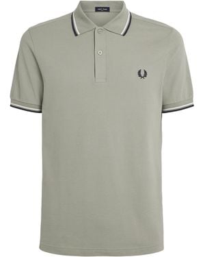 Fred Perry Cotton Twin Tipped Polo Shirt - Gray