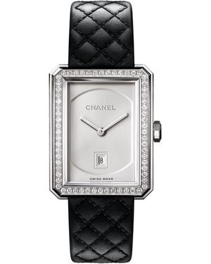 CHANEL Medium Steel And Diamond Boy·Friend Watch - Metallic