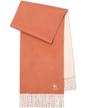 Burberry Cashmere Reversible Knight Scarf - Orange