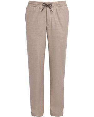 Sease Stretch-Virgin Wool Mindset Drawstring Trousers - Grey
