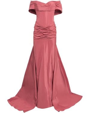 Zuhair Murad Taffeta Off-The-Shoulder Gown - Pink