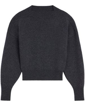 Givenchy Wool Square-Neck Jumper - Blue