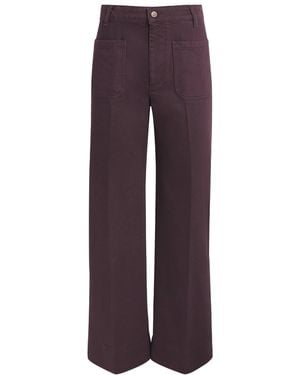 Victoria Beckham Alina High-Rise Wide-Leg Jeans - Purple