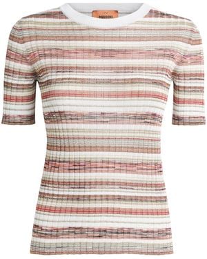 Missoni Ribbed Stripe T-Shirt - Pink