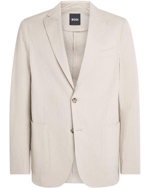 BOSS Seersucker Hanry Blazer - White