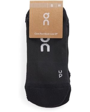 On Shoes Core Run Low Socks - Black