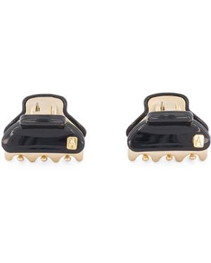Alexandre De Paris Plated Mini Claw Hair Clip - Black