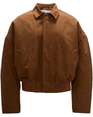 JW Anderson Canvas Relaxed Bomber Jacket - Brown