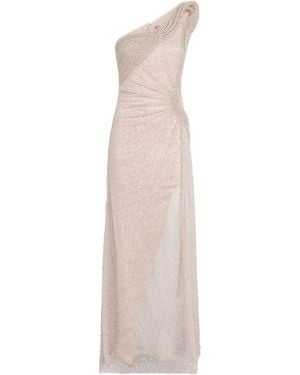 Gaurav Gupta Draped Lunaris Glisten Gown - White