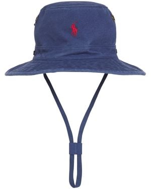 Polo Ralph Lauren Cotton Polo Pony Bucket Hat - Blue