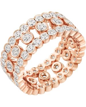 Cartier Rose And Diamond Broderie De Ring - Pink