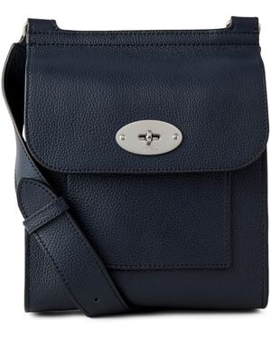 Mulberry Small Leather Antony Messenger Bag - Blue