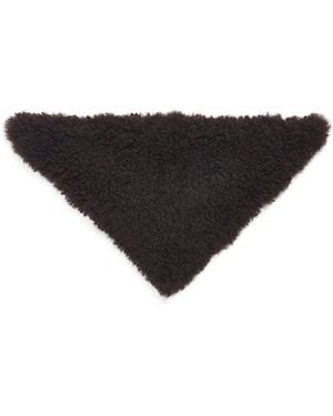 Yves Salomon Long Hair Lambswool Bandana - Black
